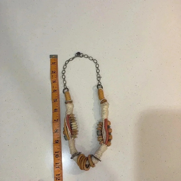 Knitted unique bohemian necklace - Picture 6 of 6